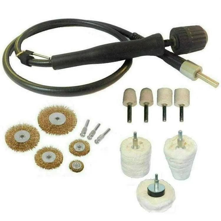 Bench Grinder Metal Polishing Kit Aluminium Alloy Brass 21pc  4" x 1"