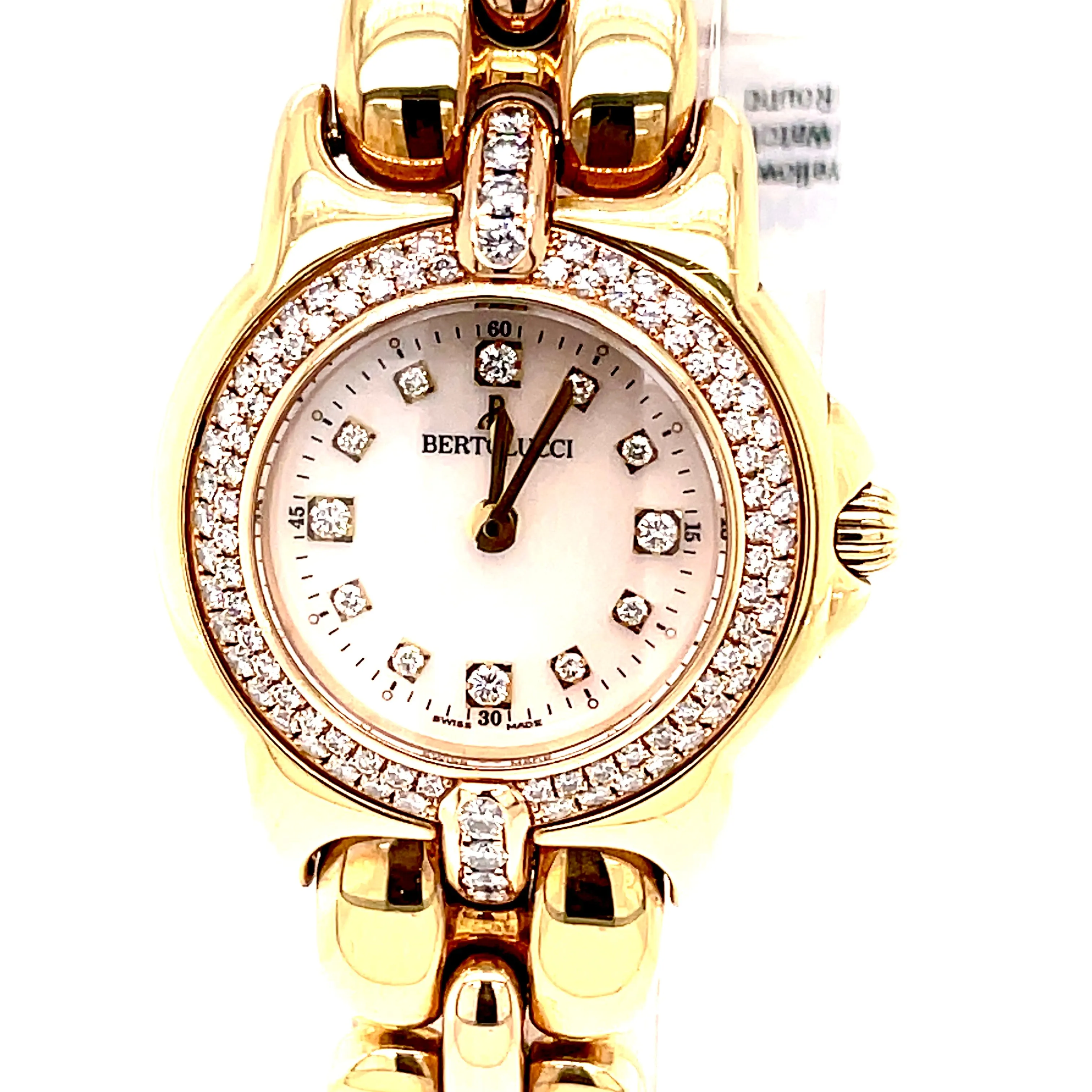 Bertolucci Diamond Vir Yellow Gold Watch