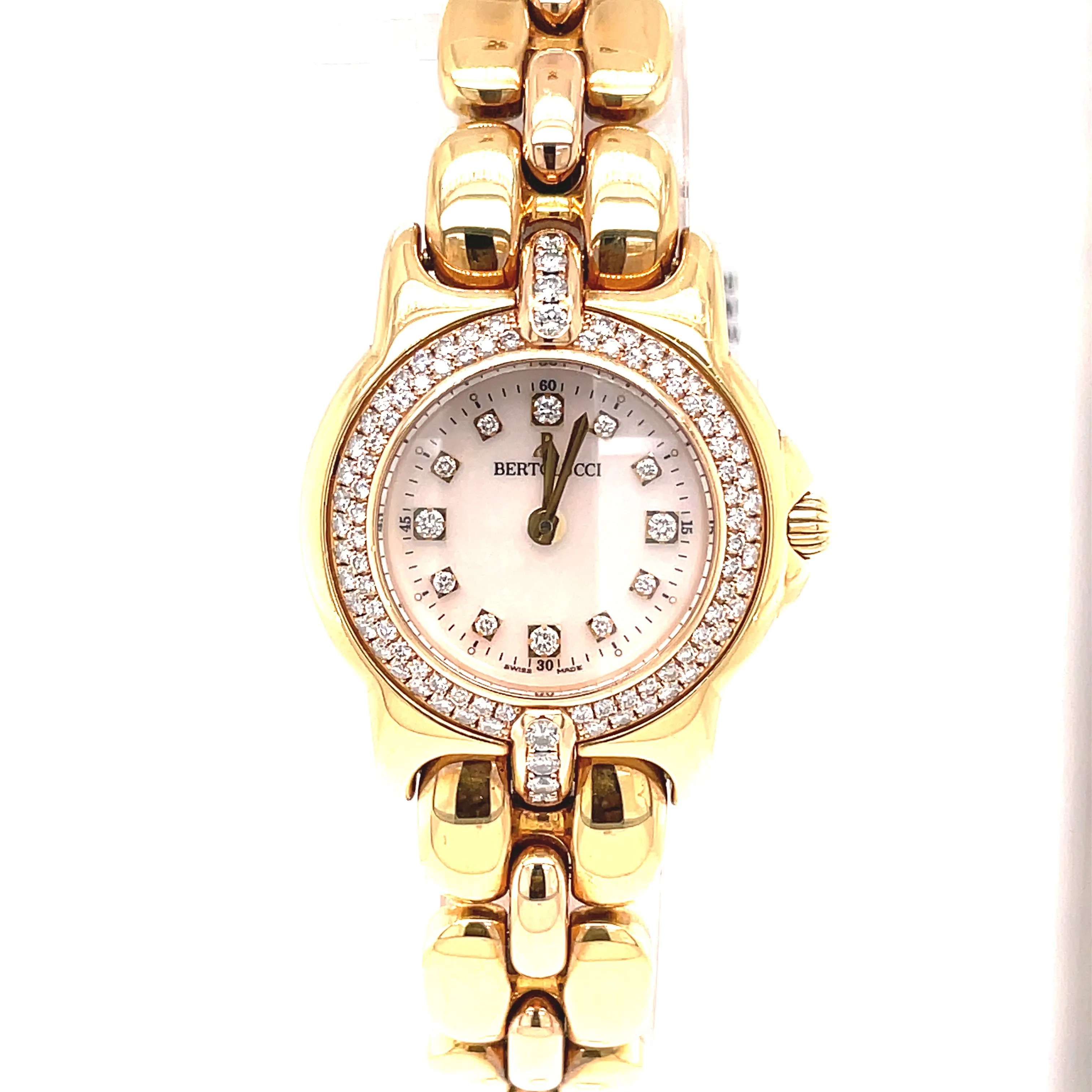 Bertolucci Diamond Vir Yellow Gold Watch
