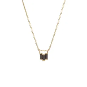 Black Diamond Baguette Step Necklace (ready to ship option)*