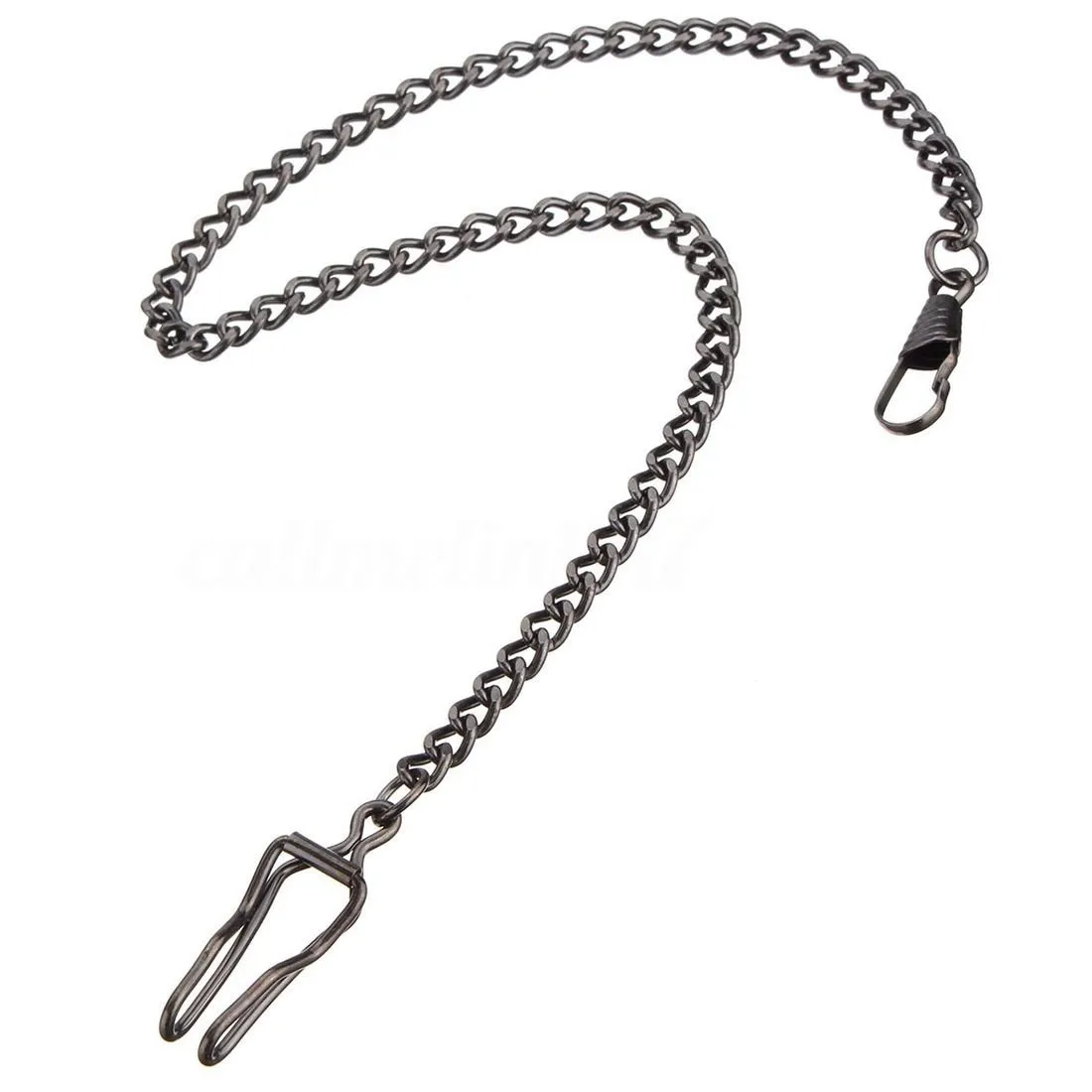 Black Glass Front Mechanical Hand Wind Pocket Watch