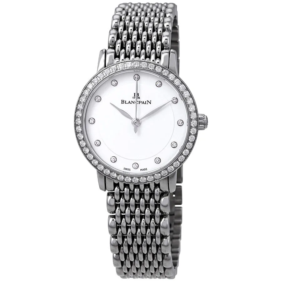 Blancpain Villeret Ultra Slim Automatic Diamond Ladies Watch 6102-4628-AMMB 6102-4628A-MMB