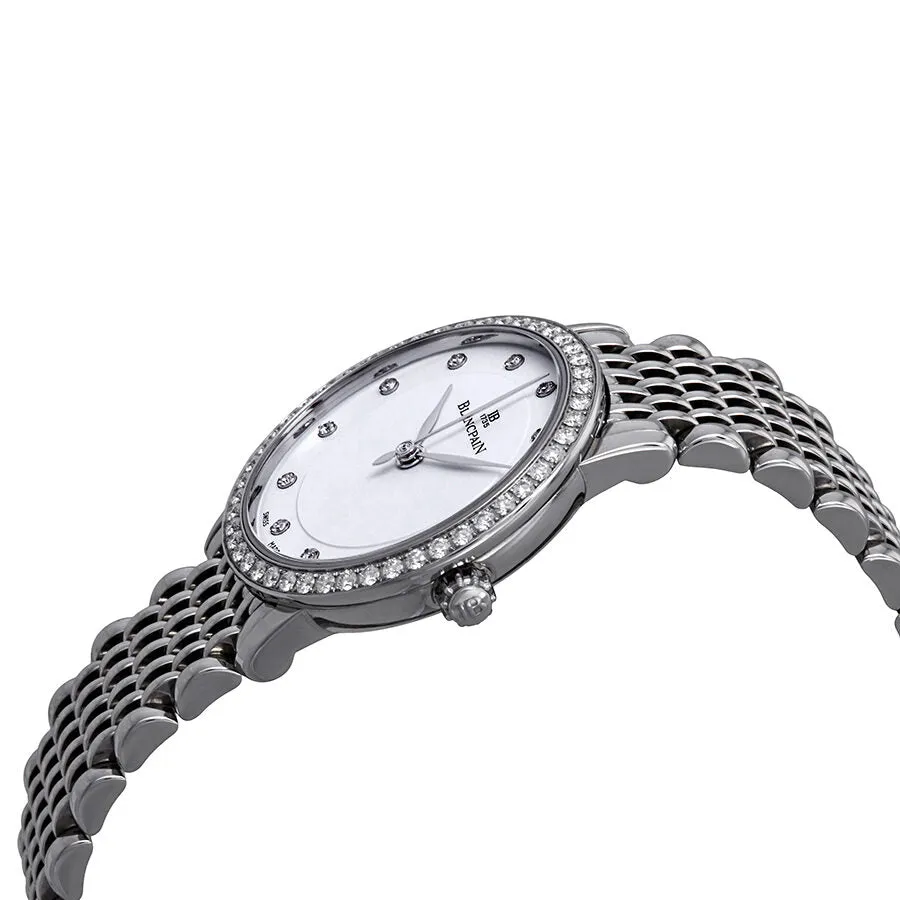 Blancpain Villeret Ultra Slim Automatic Diamond Ladies Watch 6102-4628-AMMB 6102-4628A-MMB