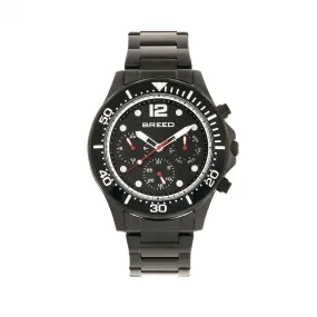 Breed Pegasus Bracelet Watch w/Day/Date  - Black