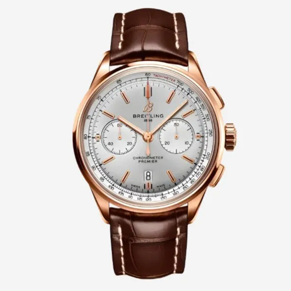 Breitling Premier B01 Chronograph 18K Rose Gold Automatic Men's Watch RB0118371G1P2