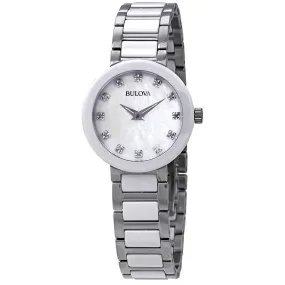 Bulova Diamond Mother of Pearl Dial Two-tone Ladies Watch 98P158
