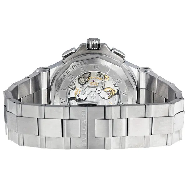 Bvlgari Diagono Chronograph Automatic Black and Silver Dial Men's Watch 101880