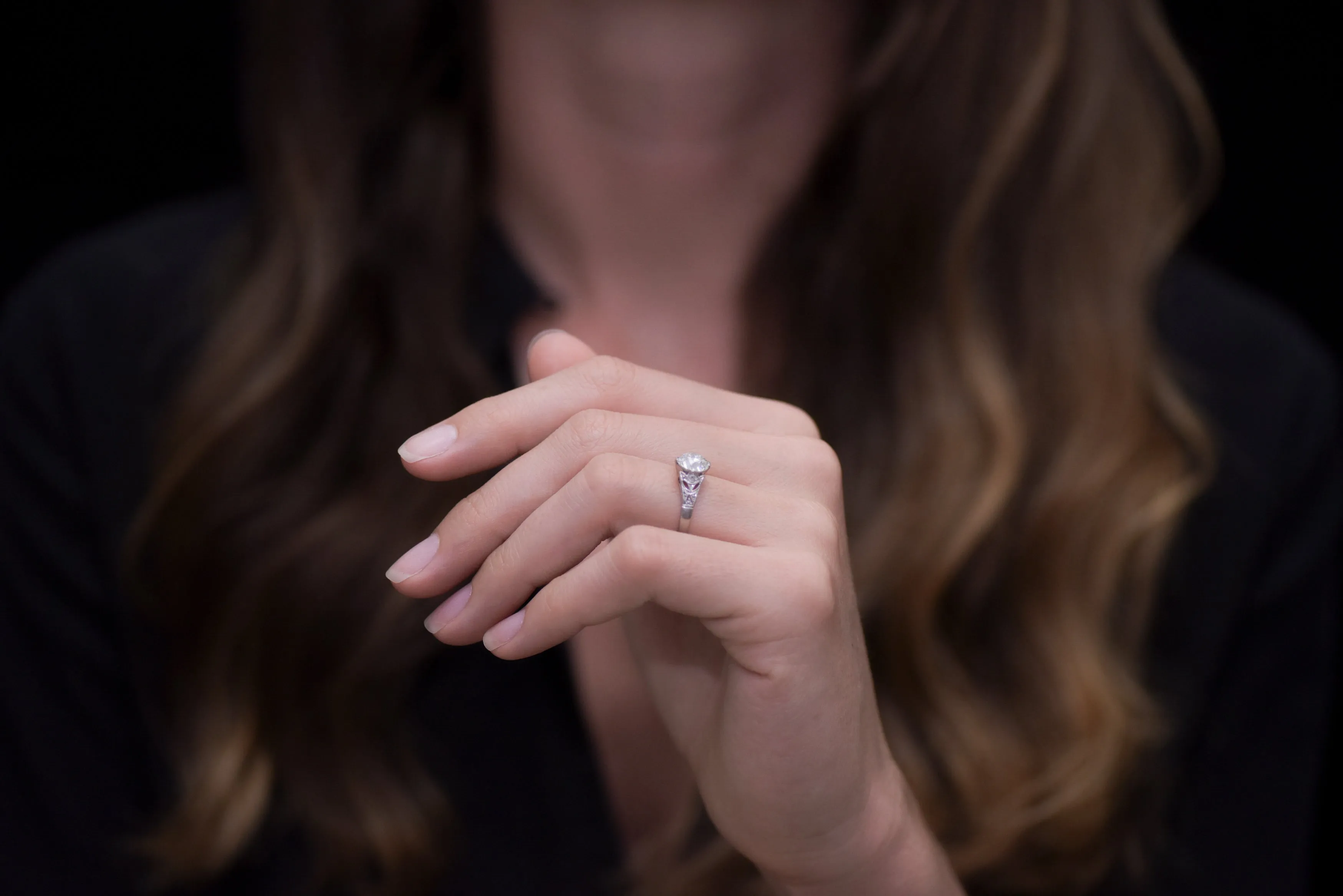 c. 1930s Cathedral Mount Engagement Ring with a GIA Certified 1.51 Carat Old European Cut Diamond