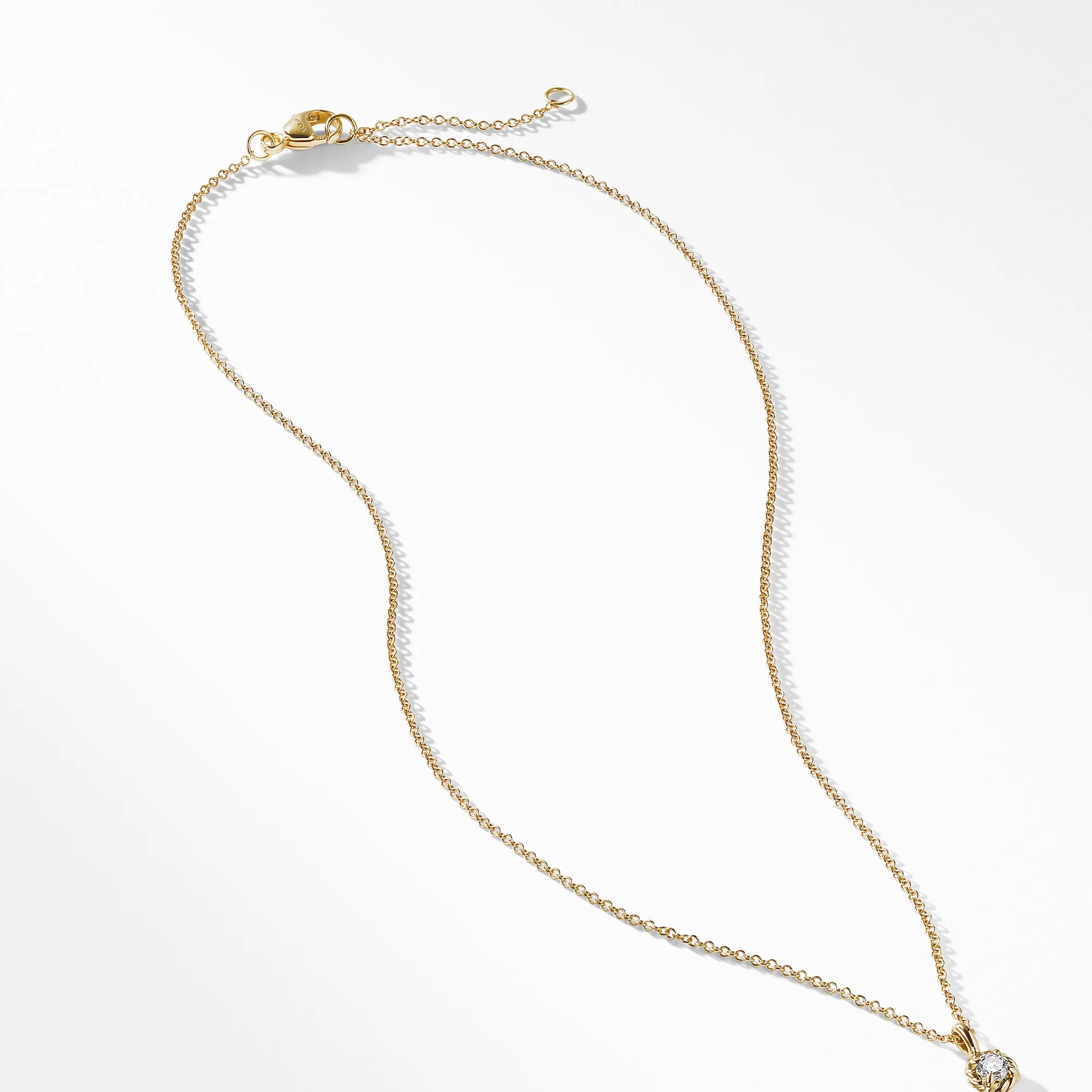 Cable Collectibles® Kids Necklace Birthstone Necklace with Diamond in 18K Gold, 3mm