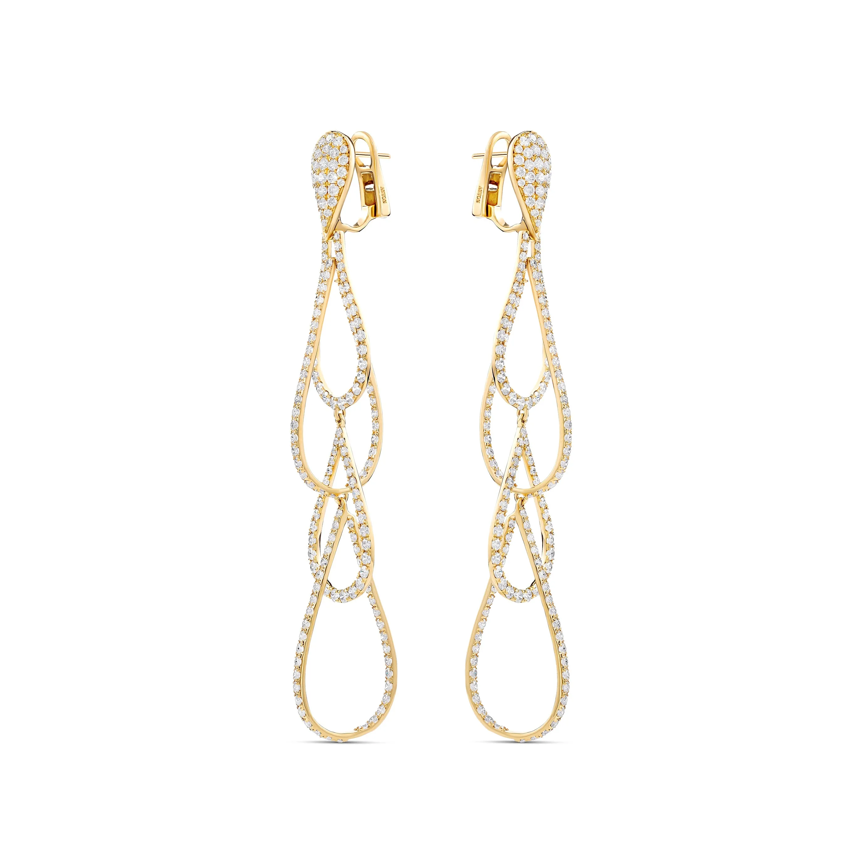 Capri Dreaming® Breeze Pavé Tear Drop Earrings | 18K Yellow Gold