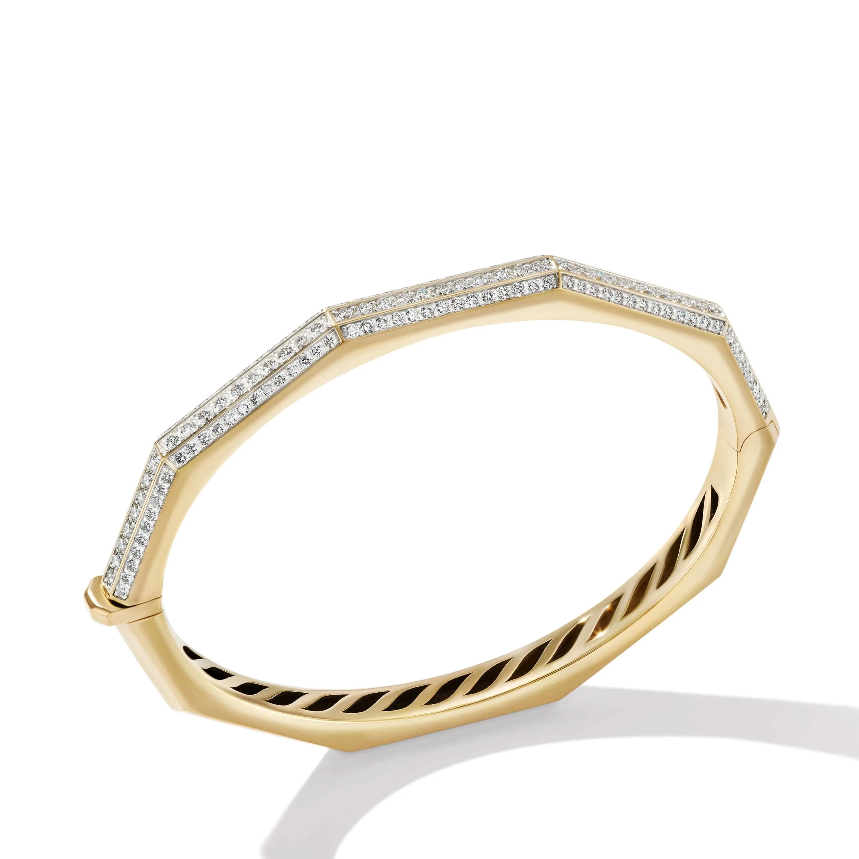 Carlyle Bracelet in 18K Yellow Gold with Pavé Diamonds