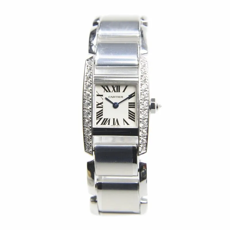 Cartier Tankissime Diamond 18kt White Gold Ladies Watch WE70039H