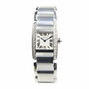 Cartier Tankissime Diamond 18kt White Gold Ladies Watch WE70039H
