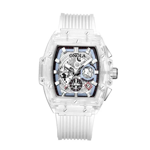 Casual Sport Luminous Chronograph Silicone Wrist Men Watch