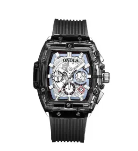 Casual Sport Luminous Chronograph Silicone Wrist Men Watch