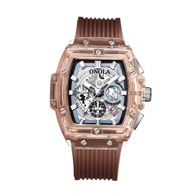 Casual Sport Luminous Chronograph Silicone Wrist Men Watch