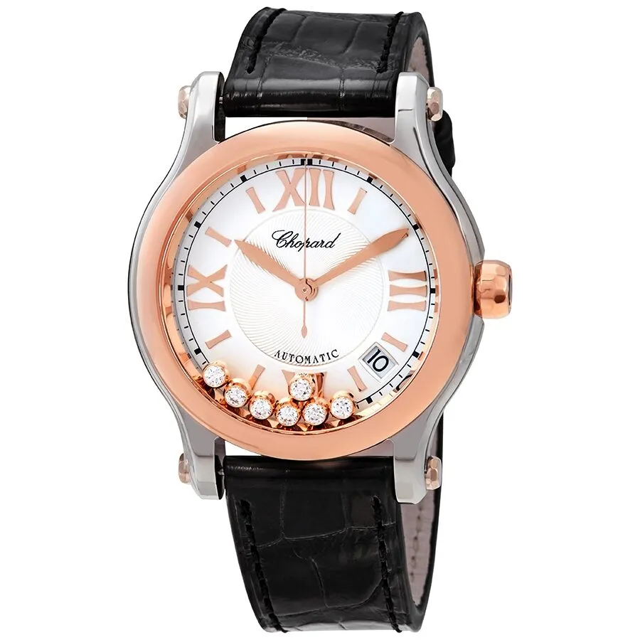 Chopard Happy Sport Automatic Ladies Diamond Watch 278559-6001BLK