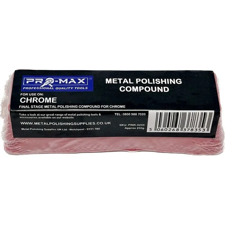Chrome Bench Grinder Metal Polishing Kit Deluxe 15pc 6" x 1/2" - Pro-Max