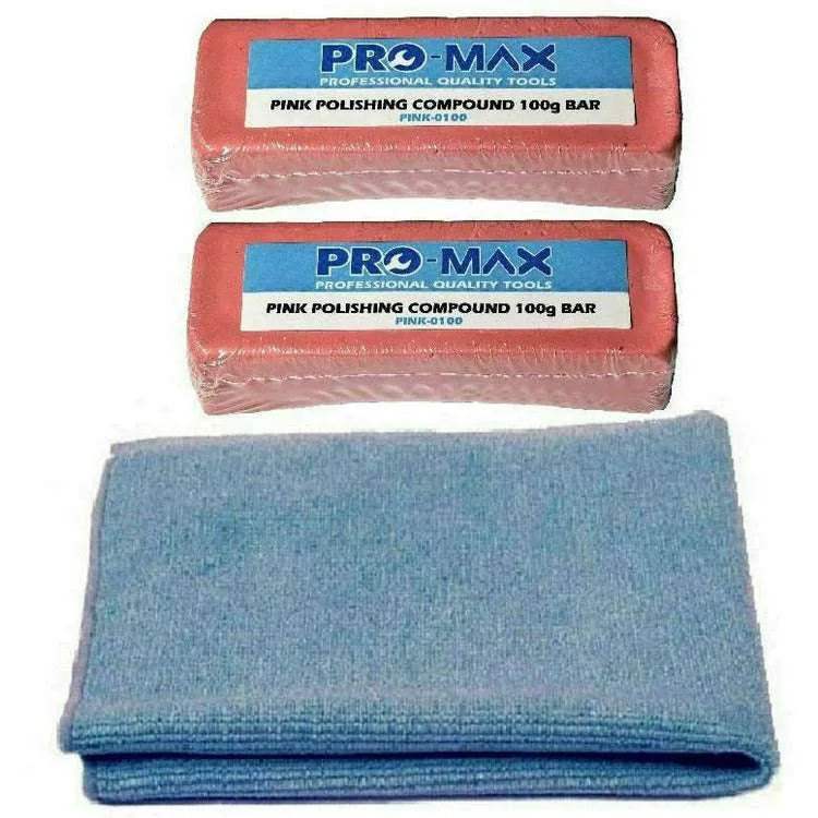 Chrome Metal Polishing Buffing Kit Fits Drill 3" x 1/2" 14pc Pro-Max