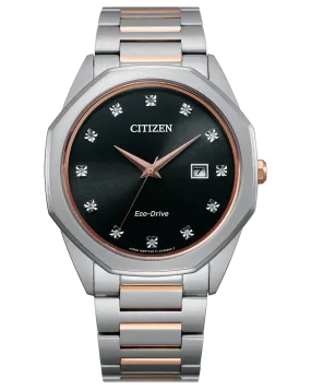 Citizen BM7496-56G Corso Diamond Eco-Drive 2 Tone Stainless Steel Strap Men Watches