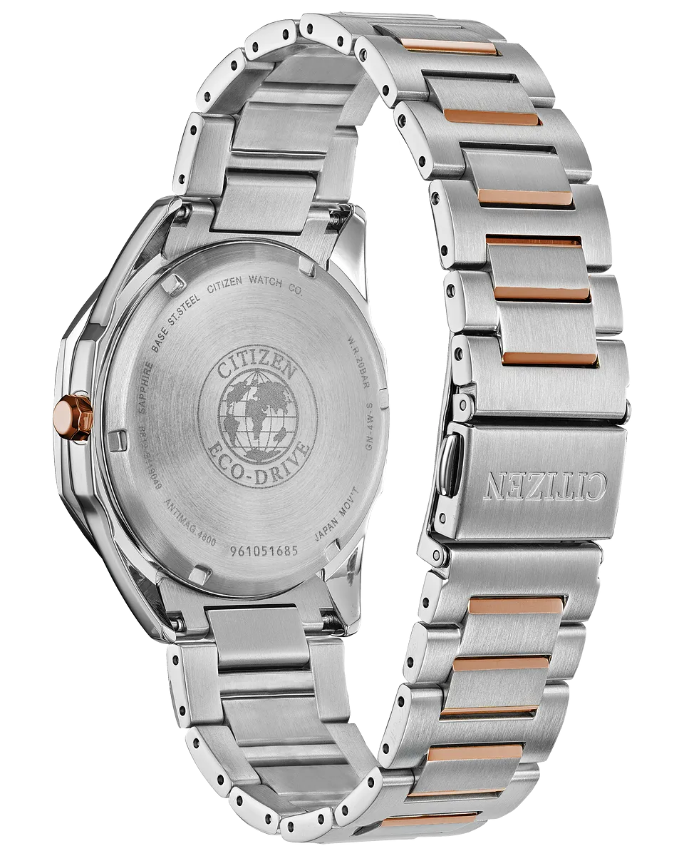 Citizen BM7496-56G Corso Diamond Eco-Drive 2 Tone Stainless Steel Strap Men Watches