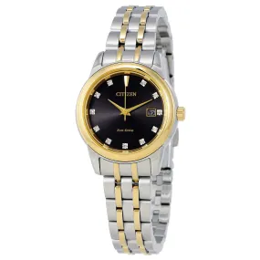 Citizen Diamond Black Dial Ladies Watch EW2394-59E