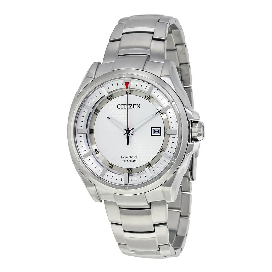 Citizen Eco-Drive Titanium Sapphire Crystal Silver Dial Men's Watch AW1400-52A