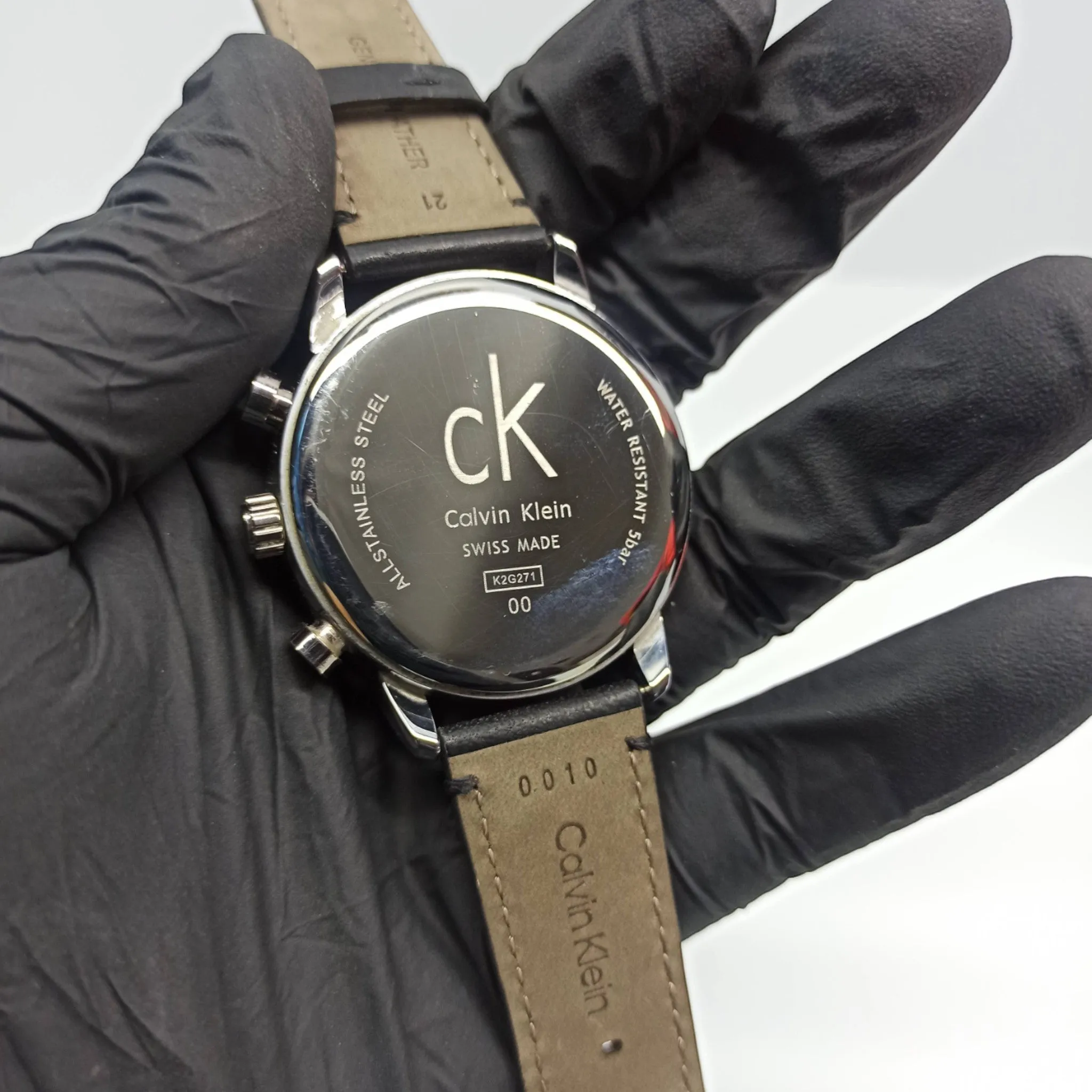 CK - High Quality - Chrono graph - Silver/White - Stainless Steel Dial - 43mm - Men's Watch