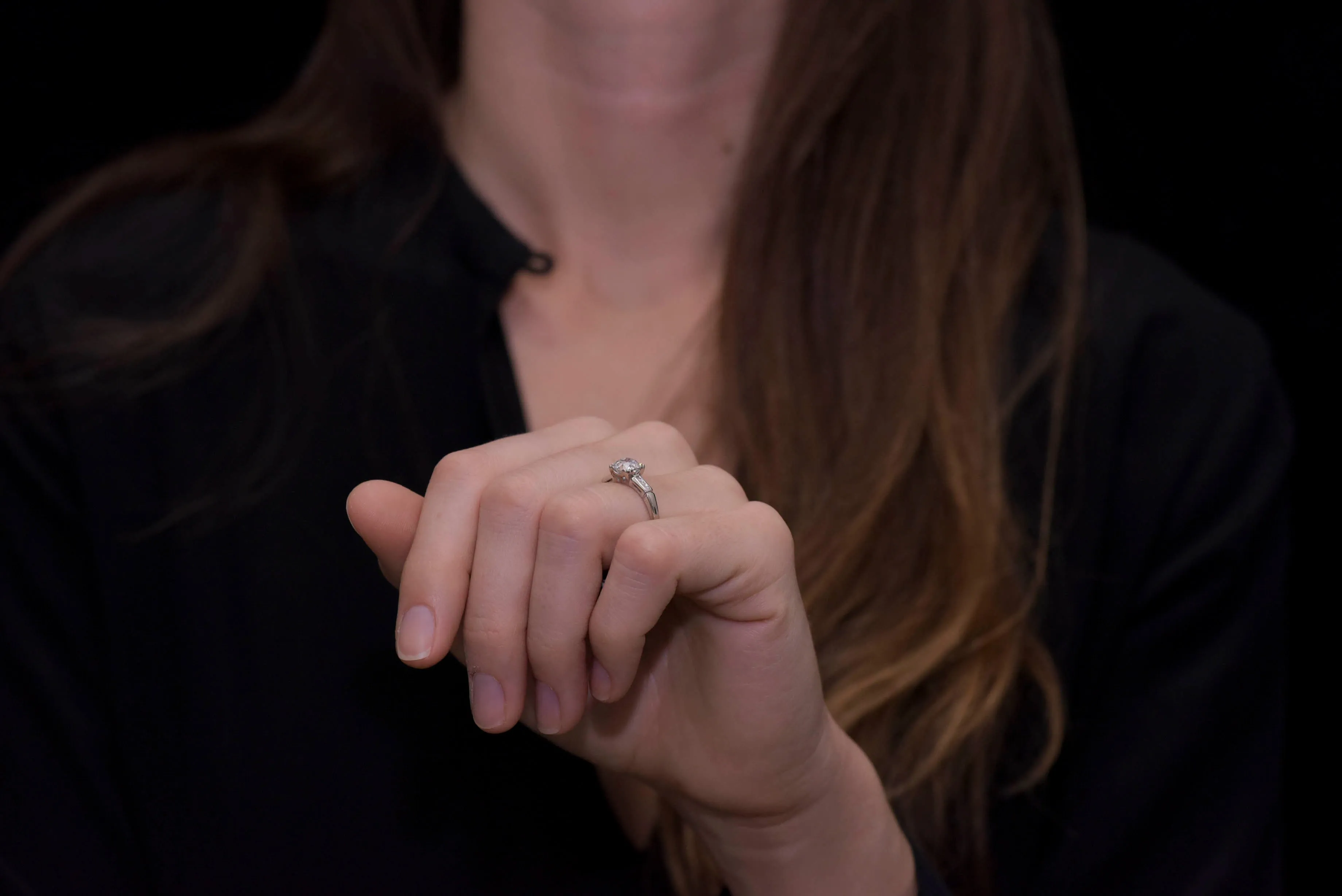 Classic Mid-Century Engagement Ring with an Old Mine Cut Diamond Center