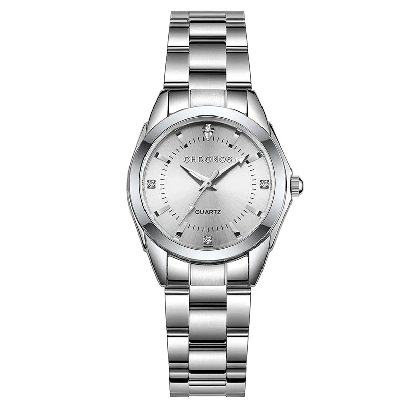 Colored Luxury Ladies Movement Stainless Steel Watch