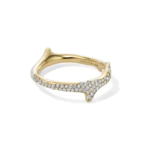 Coral Reef Band Ring in 18K Gold with Diamonds