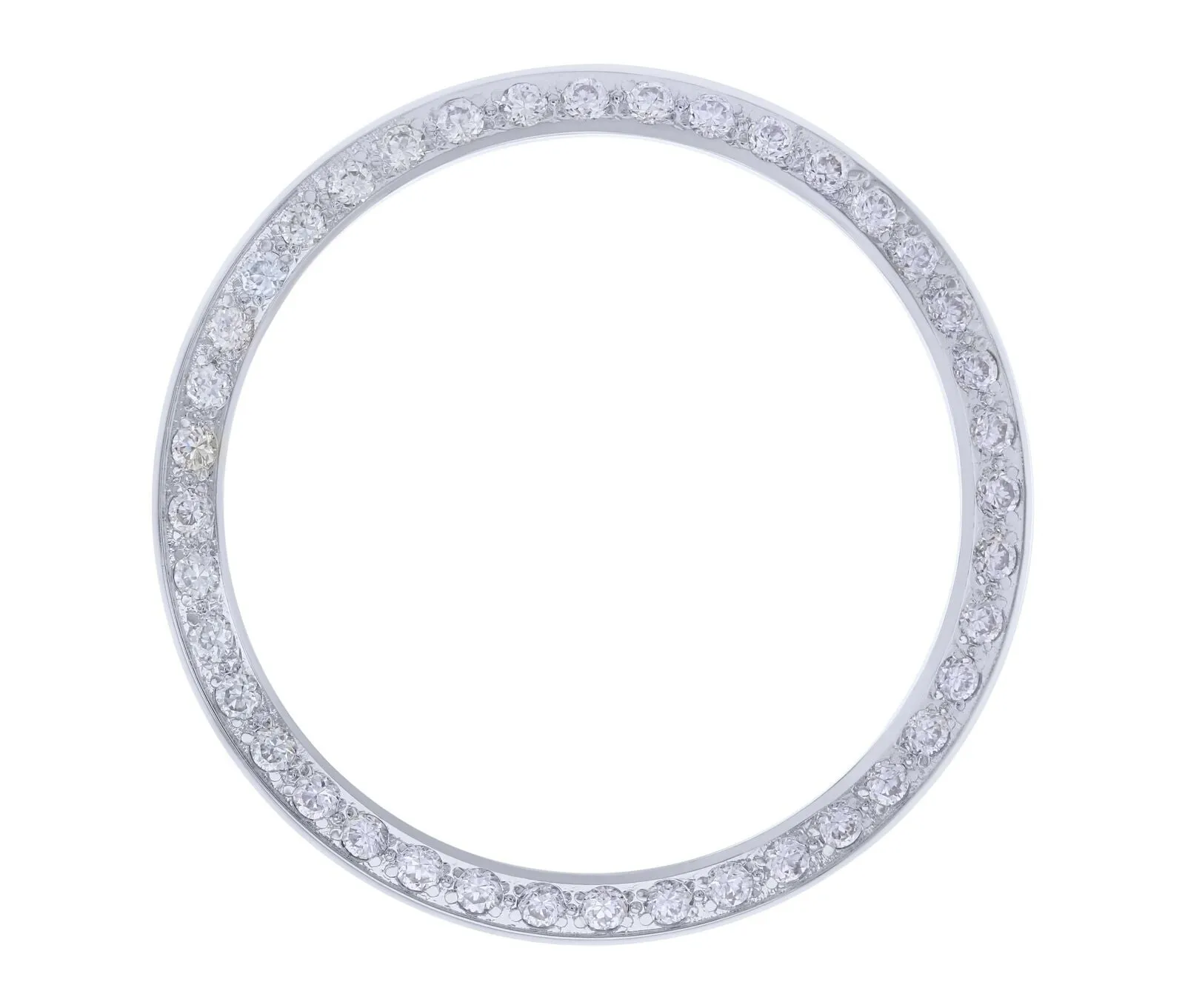 CREATED DIAMOND BEZEL FOR 34MM ROLEX TUDOR OYSTER PERPETUAL DATE 15200 15210 SIL