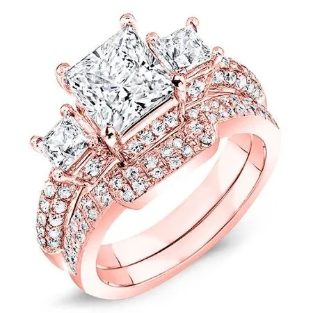 Daffodil - Princess Lab Diamond Bridal Set (IGI Certified)