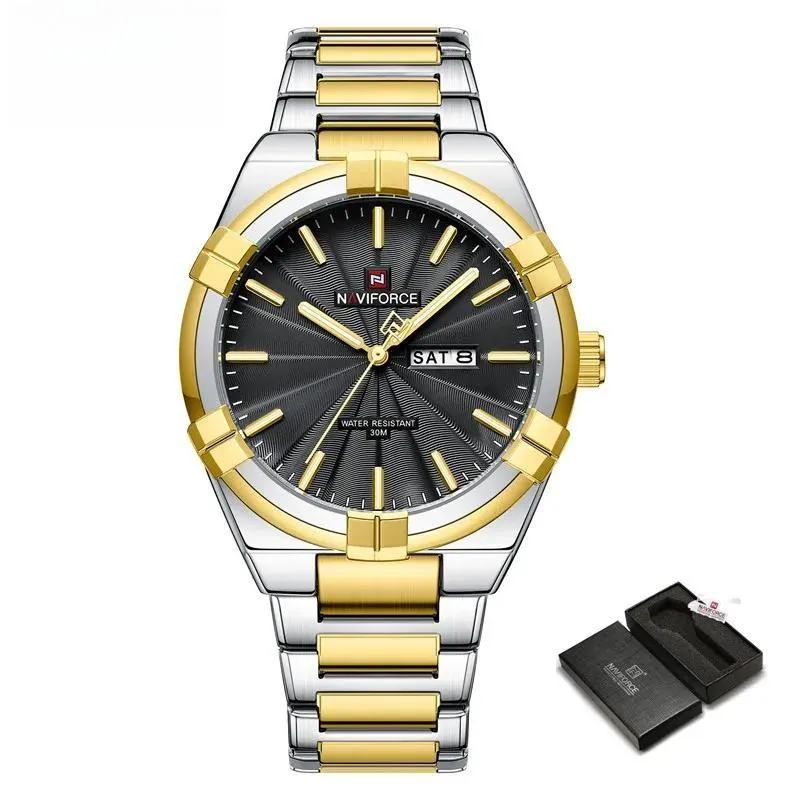Design Men's Watches Sport Waterproof Stainless Steel Luxury Business Quartz Wristwatch Gift
