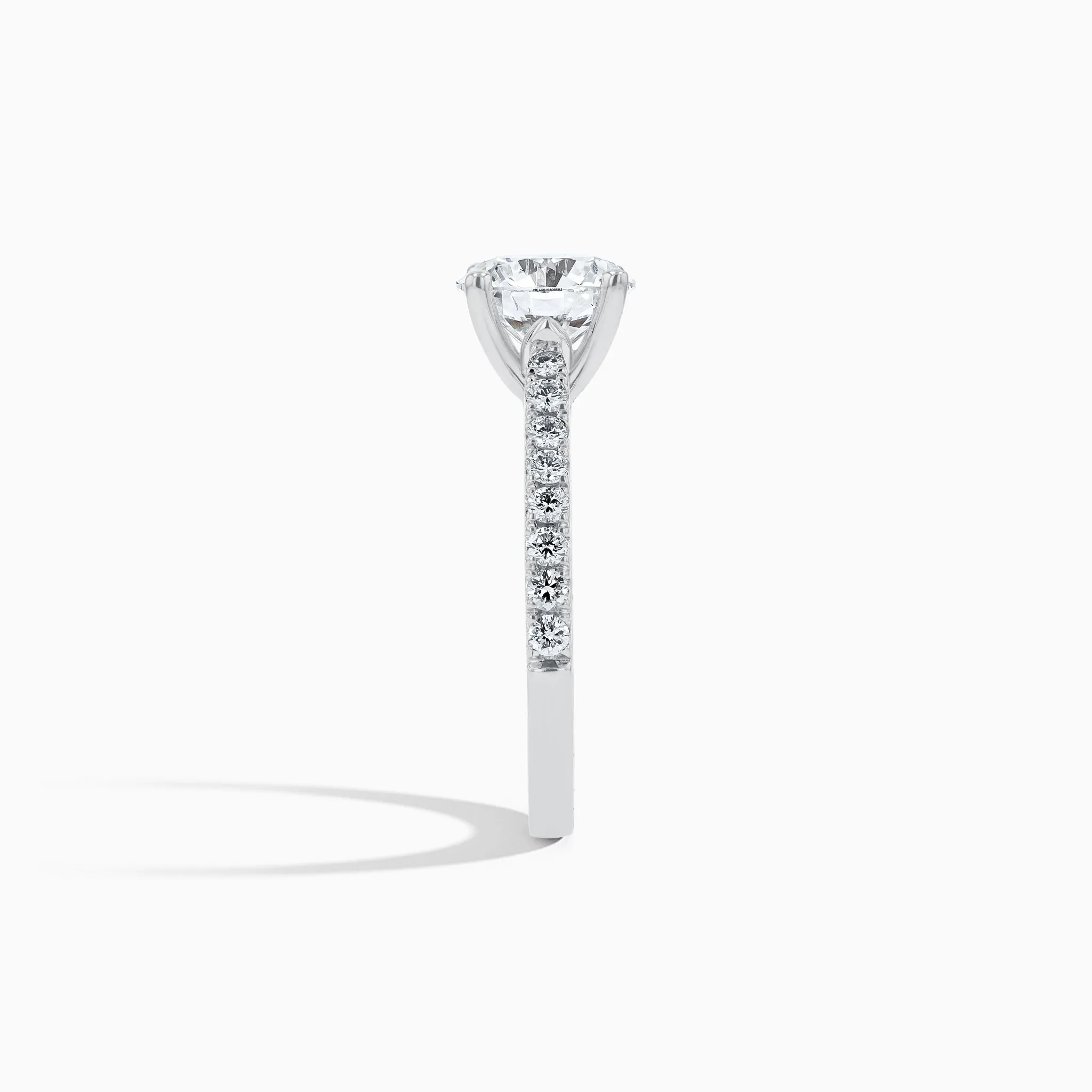 Elysian 2 ct. Lab Grown Diamond French Pavé Engagement Ring in 18K White Gold