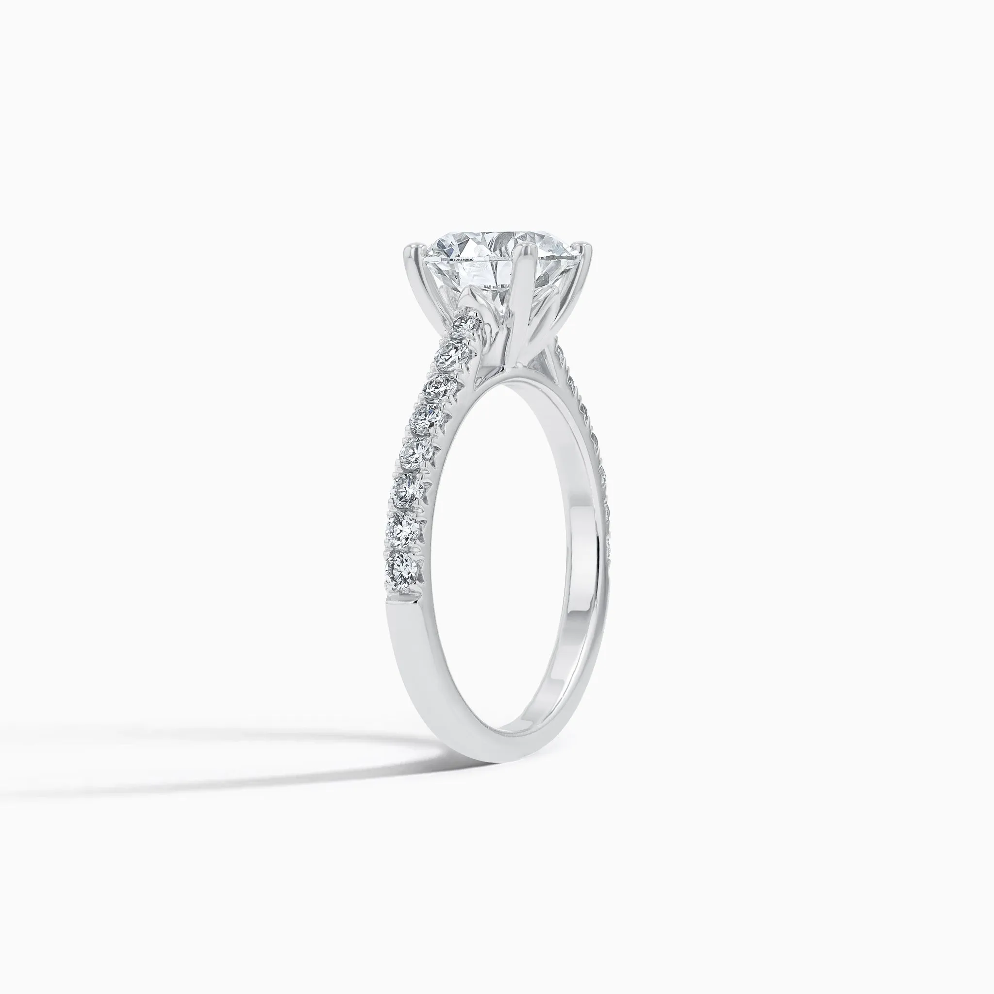 Elysian 2 ct. Lab Grown Diamond French Pavé Engagement Ring in 18K White Gold