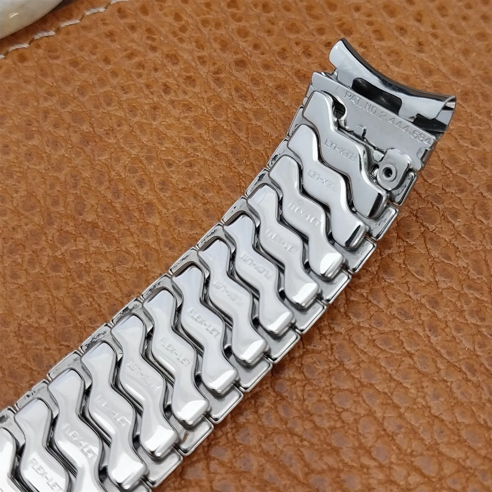Flex-Let USA 5/8" Stainless Steel Thin Man Deluxe 1957 Unused Vintage Watch Band