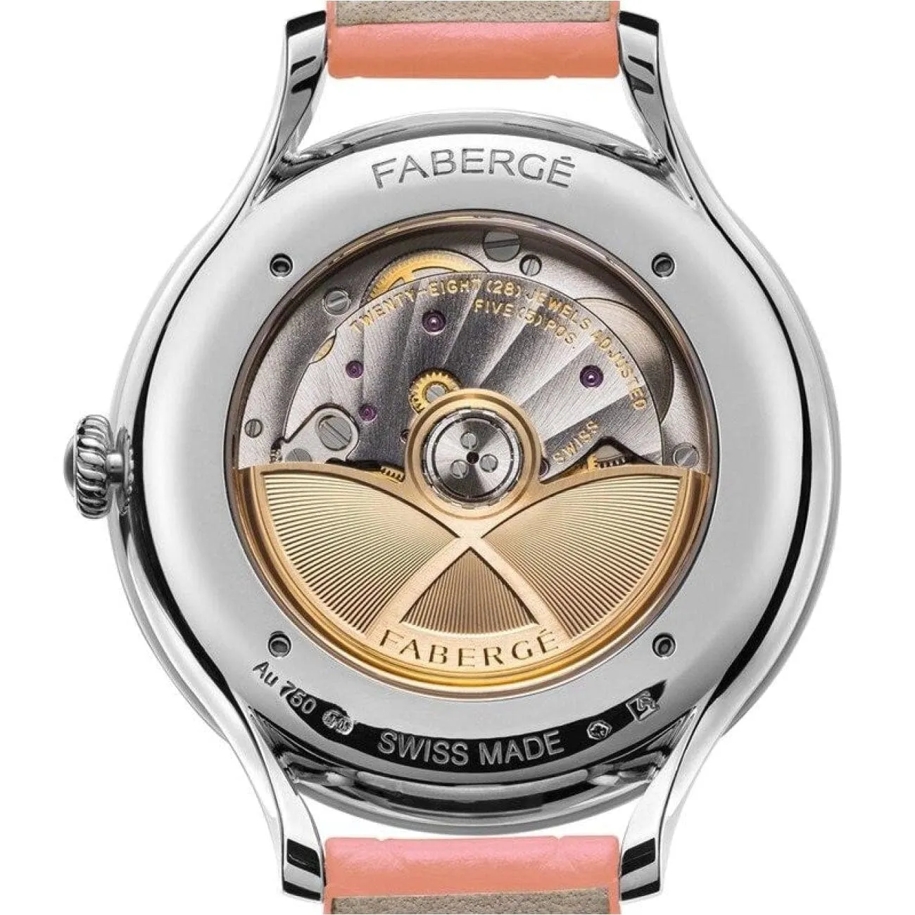 Flirt 36MM 18 Karat Rose Gold - White And Pink Dial