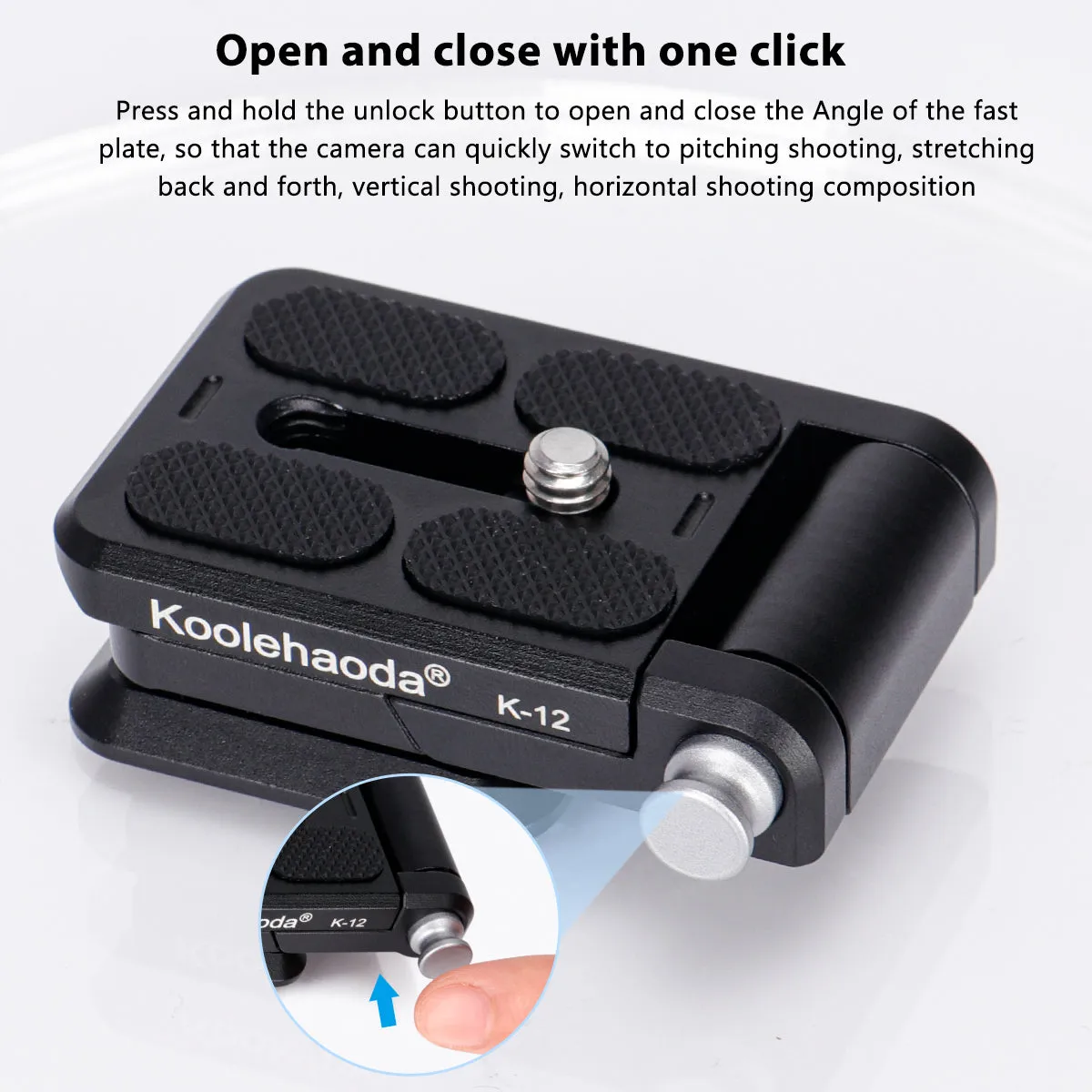 Foldable L-Shaped Quick Release Plate