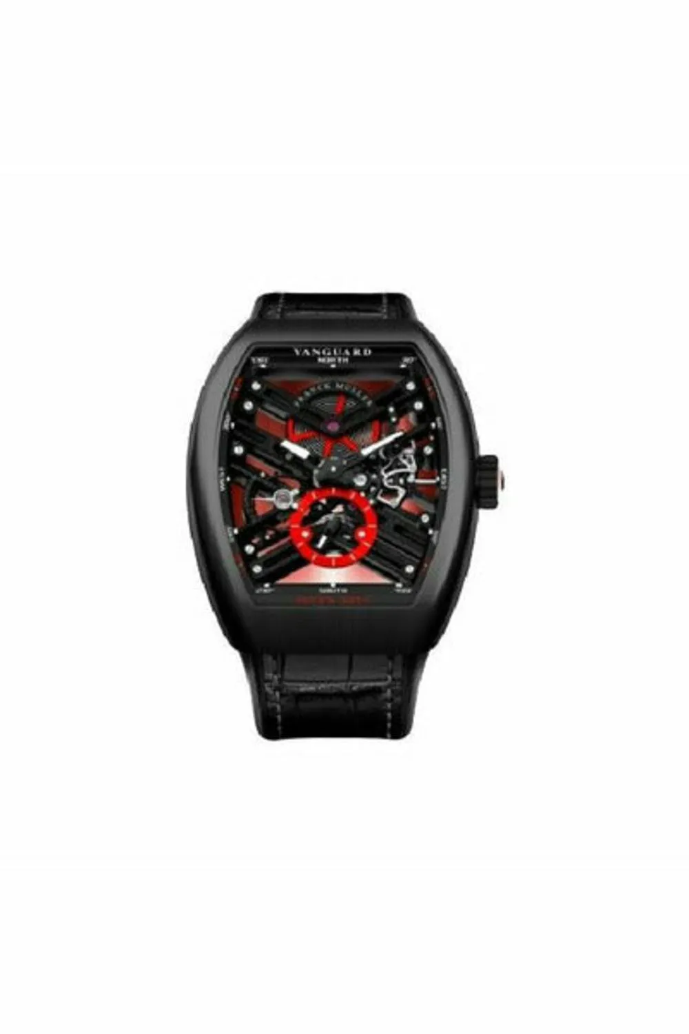 franck muller vanguard skeleton red ref. v45 s6 sqt carbon er
