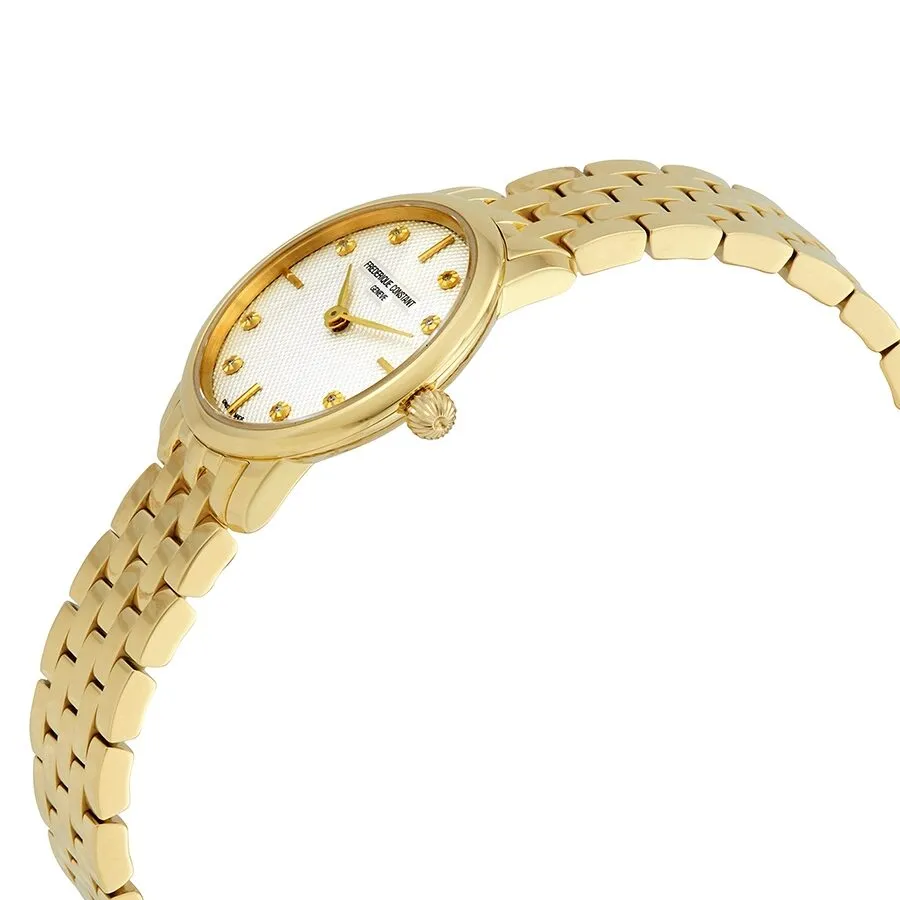 Frederique Constant Slimline Quartz Diamond White Dial Ladies Watch FC-200STDS5B