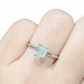 GIA Certified | 1.00ct M VS1 Cushion Cut Diamond Engagement Ring 14kt GIA Certified