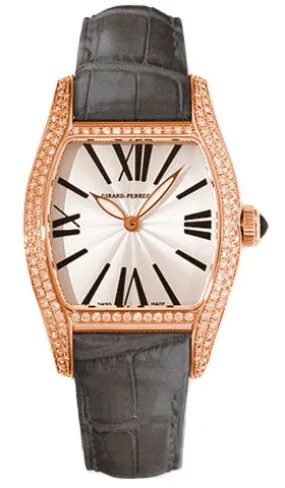Girard Perregaux Richeville Silver Dial 18K Pink Gold Diamond Ladies Watch 02656D0Q52-143