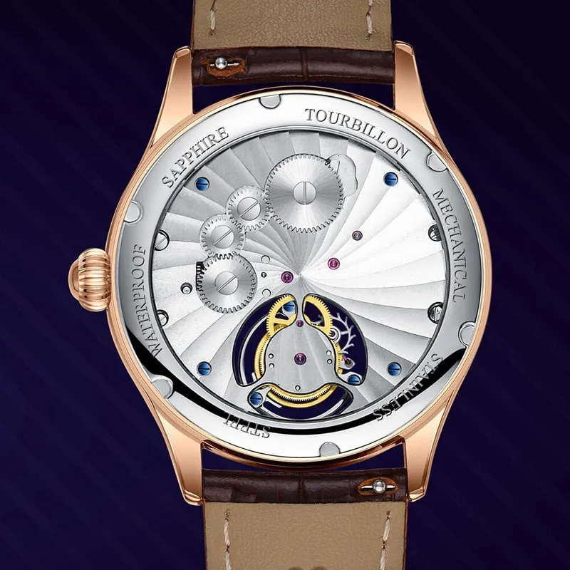 GIV Men&#39;s Original Manual Tourbillon Movement Man Watch Sapphire Tourbillon Mechanical Business Watch For Men Luxury Waterproof