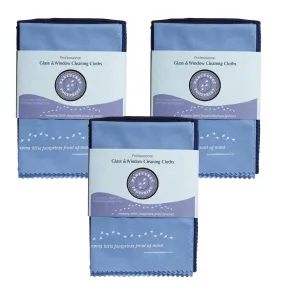 Glass & Window Cleaning Cloth Set x3