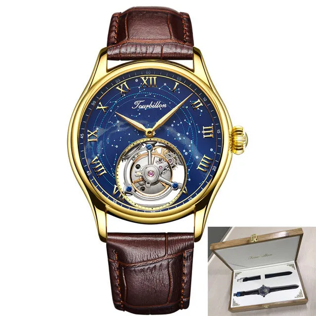 GUANQIN 100% Original Tourbillon watch top brand luxury Skeleton waterproof Sapphire  Skeleton Private custom Relogio Masculino