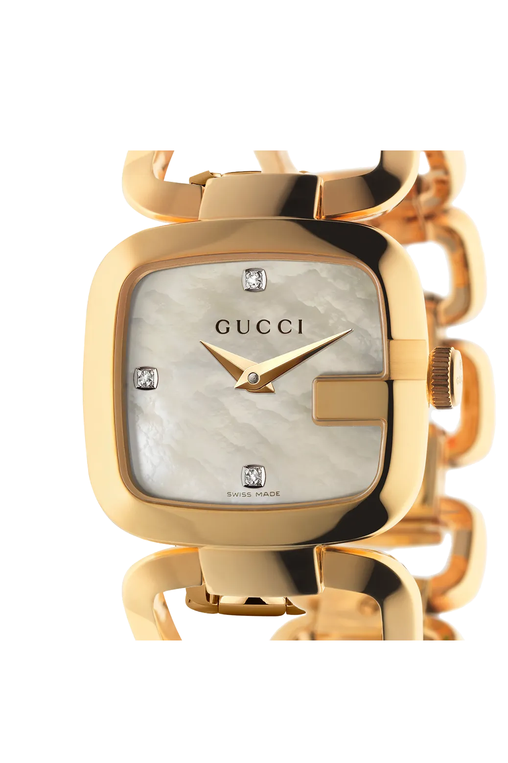 Gucci G Collection Diamond Gold Plated Ladies Watch
