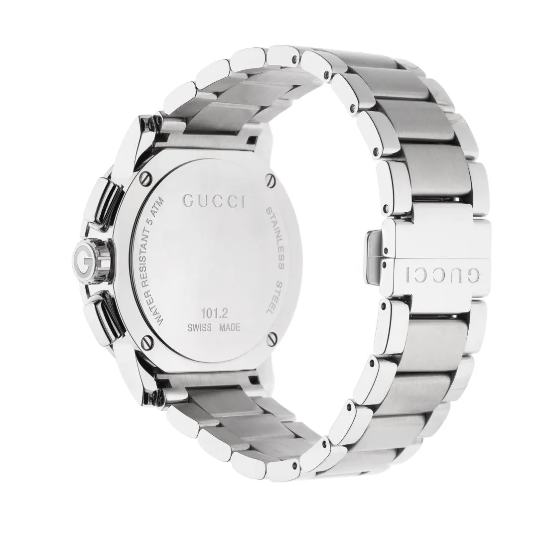Gucci Gents G-Chrono Black Dial Stainless Steel Watch YA101204