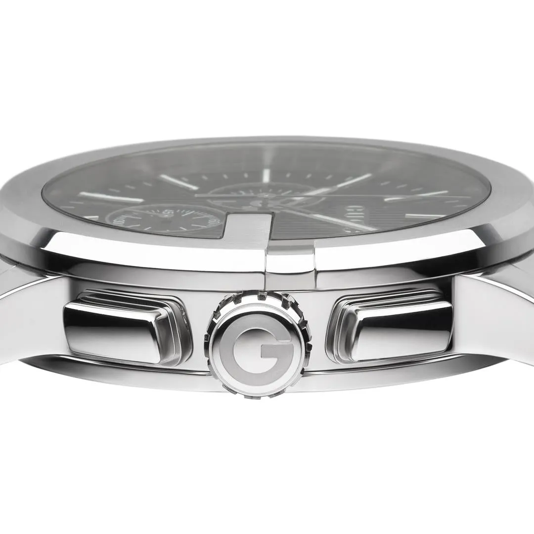 Gucci Gents G-Chrono Black Dial Stainless Steel Watch YA101204
