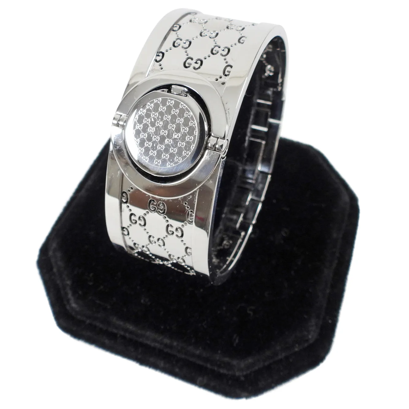 Gucci Narrow Silver 112 Twirl GG Bangle Watch